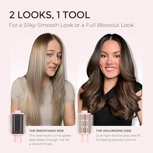 TYMO 4.0 Hair Blow Dryer Brush, Lightweight Ionic Blowout Hair Dryer Brush | 3X Faster Drying 5-in-1 Blowout Brush Adds Shine, Volume & Fullness for Anti-Frizz Straight, Curl & Blowout Style, Pink thumbnail 4