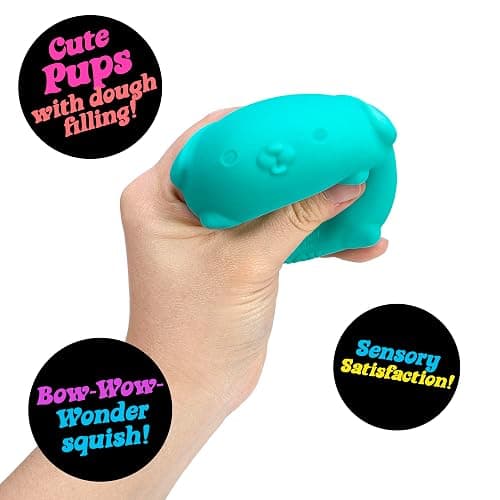 Schylling NeeDoh Funky Pups – Squishy Sensory Toy – Soft Dough Filling – Ages 3 and Up - Color May Vary; One Dog Per Pack thumbnail 4