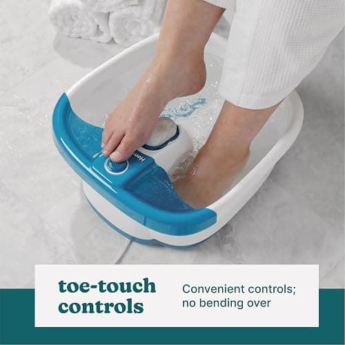 Homedics Bubble Mate Foot Spa, Toe Touch Controlled Foot Bath | with Invigorating Bubbles and Splash Proof, Raised Massage Nodes and Removable Pumice Stone thumbnail 6