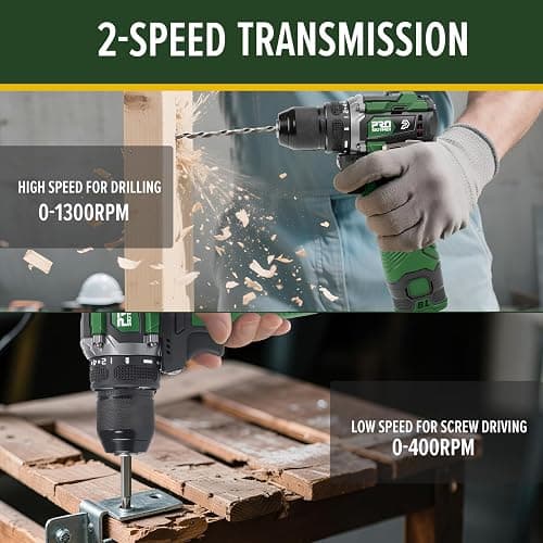 Prostormer Cordless Drill and Impact Driver Set, 17V Brushless Power Tool Kit Included 3/8” Drill & 1/4” Impact Driver with 2 Batteries, Charger, 23pcs Bits and Tool Case thumbnail 6