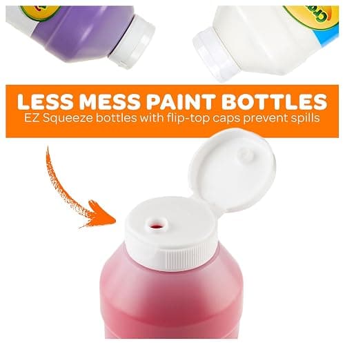 Crayola Washable Paint (12ct), Teacher Classroom Must Haves, Wishlist Essentials, Bulk Paint Set for Kids Art Projects, 16 Oz, Nontoxic Craft Supplies, Ages 3+ thumbnail 5