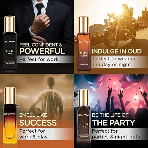 Bella Vita Luxury Long Lasting Perfume Gift Set for Man | 4x20ml | Gifts for Men | Woody, Citrusy, Oud, Premium Fragrance Scent | KLUB, OUD, CEO, G.O.A.T thumbnail 5