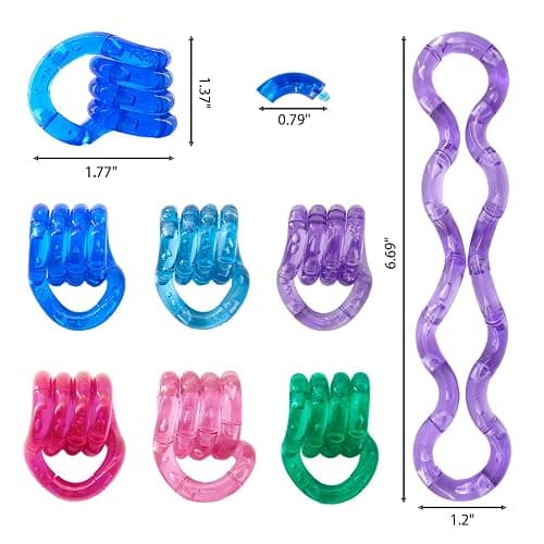 Eralivmart 6 Piece Twisty Fidget Toy Set Sensory Stress Relief for Adults | Bulk Sensory Fidget Toys,Relieve Stres,Anxiety Relaxation,Decompression Multicolor Gift Portable Quiet Toys thumbnail 2