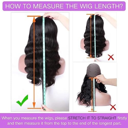 13x6 Lace Front Wigs Human Hair Body Wave HD Lace Wig 220% Density 28 Inch | Brazilian Virgin Hair Pre Plucked with Baby Hair HD Transparent Lace Frontal Human Hair Wigs for Black Women Natural Black thumbnail 8
