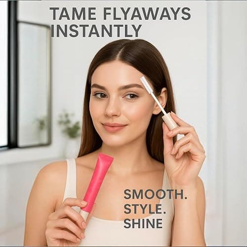 2 Pack Hair Cactus Fruit 3-in-1 Hair Styling Cream & Flyaway Taming Wand – Sleek Finish, Frizz Control, Edge Smoothing & Hair Shine | Natural Oils Formula | Lightweight, Non-Greasy thumbnail 2