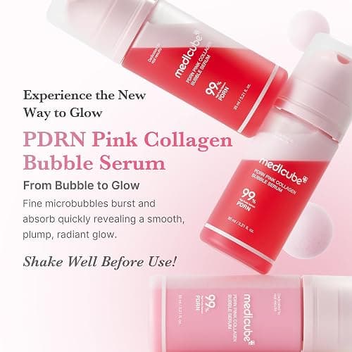 medicube PDRN Pink Collagen Bubble Serum | Bubble-to-Glow Firming Serum with 99% Purity PDRN & Low-Molecular Collagen | Lightweight, Fast-Absorbing Bubble Texture for Radiant, Plump Skin | 3.21 fl.oz thumbnail 2
