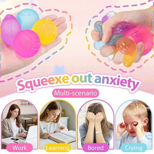 Taba Squishy Soft Silicone Squeeze Balls Toys-4 Pack,Rugby-Baseball-Volleyball-Football,Squishy Fidget Toys Set,Gifts for Kids, Party Favors, Slow-Rise Malt Sugar Stress Balls for Anxiety Relief(Com2) thumbnail 5