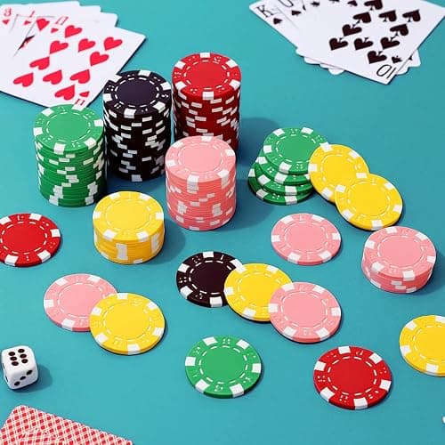 LaRandom 100 Pcs 11.5 Gram Poker Chips ABS Monte Carlo, 40 mm Bingo Chips Tokens Markers Blank Counting Bulk for Blackjack, and Card Night Poker Games thumbnail 2