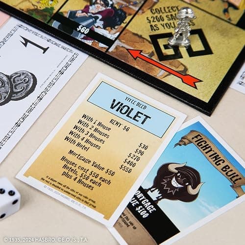 Monopoly: One Piece Edition Board Game | Buy, Sell, Trade with Popular Characters from the Manga & Anime Series | Featuring 9 Miniature Tokens | Officially Licensed Merchandise and Collectible thumbnail 6