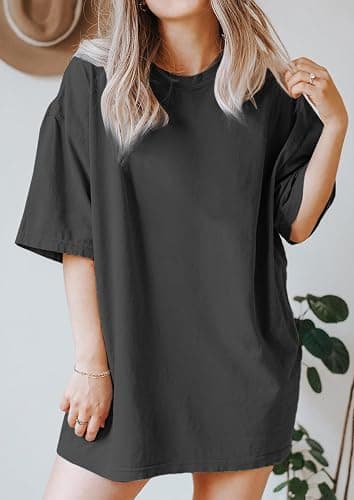CSDAJIO Women's Trendy Oversized T Shirt Graphic Tee Crewneck Short Sleeve Loose Cute Going Out Summer Tops thumbnail 2