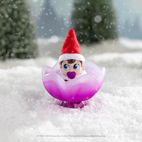 The Elf on the Shelf Frost Pips Mini Blooms Elf Baby Girl with Blue Eyes - Includes Frost Flower Cradle - for Ages 3 Years and Above thumbnail 8