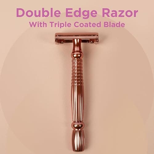 WILKINSON SWORD Intuition Rosegold Women's Razor Pack 1 Handle plus 10 Blades Refills Premium Metal Safety Razor for Smooth Shave thumbnail 2
