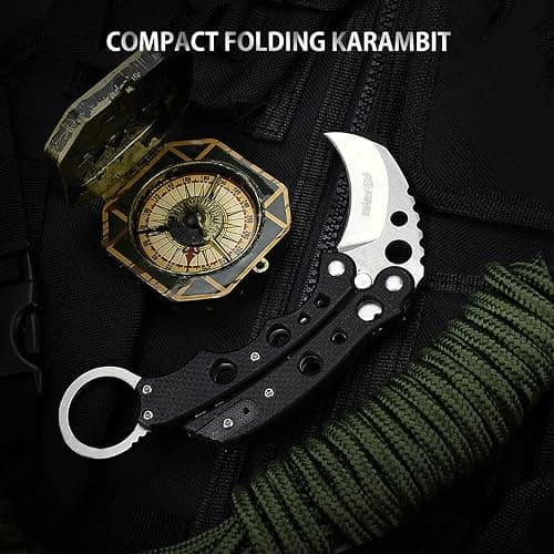 NedFoss Pocket Knife, EDC Folding Pocket Knife with Clip, G10 Handle, Button Lock, Compact Cool Knives for Men Every Day Carry, Outdoor Activities thumbnail 5