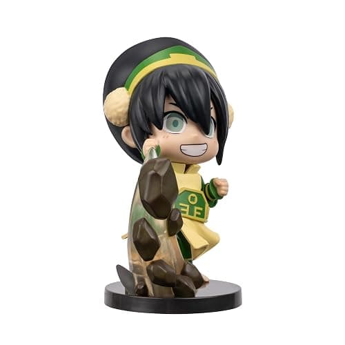 Jazwares Avatar: The Last Airbender Toph - 4-Inch Mini Figure in Kawaii Style in Dynamic Pose with Display Base thumbnail 6