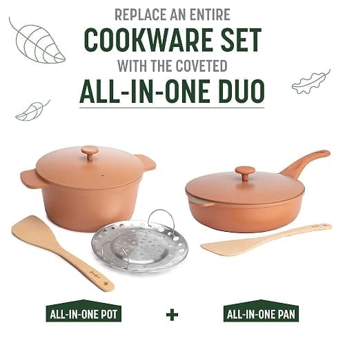 Goodful All-in-One Pan, Multilayer Nonstick, High-Performance Cast Construction, Multipurpose Design Replaces Multiple Pots and Pans, Dishwasher Safe Cookware, 11-Inch, 4.4-Quart Capacity, Terracotta thumbnail 9