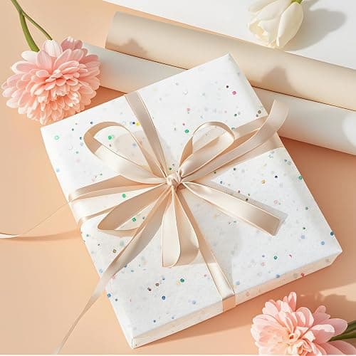 White Glitter Tissue Paper for Gift Bags 36 Sheets 14x20 Inch - Recyclable Wrapping Paper for Weddings, Birthdays, Party & Festival Decorations DIY Craft Supplies thumbnail 2