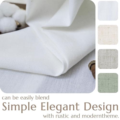 jinchan Linen Textured Tier Curtains 24 Inch for Kitchen Windows Farmhouse Cafe Curtains Small Drapes Rustic Light Filtering Half Window for Living Room Laundry Rod Pocket 2 Panels White thumbnail 5