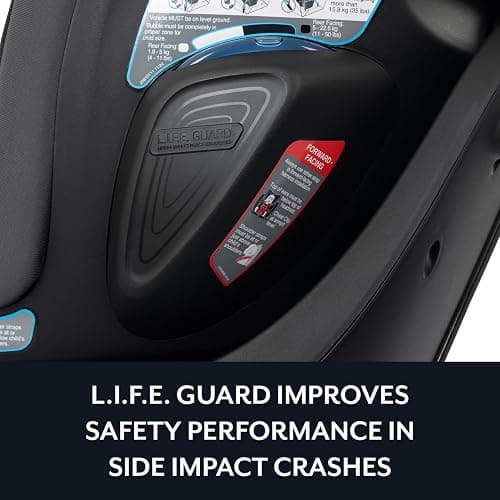 Evenflo Revolve360 Slim 2-in-1 Rotating Car Seat | with Quick Clean Cover, Rear-Facing and Forward-Facing Modes, Infant-6 Years, 4-65 lbs (Salem Black) thumbnail 7