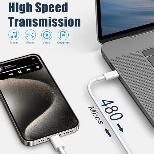 iPhone 15 Charger Fast Charging, 2Pack 10FT Long USB C to C iPhone Fast Charging Cable Cord with 20W USB C Fast Charger Block Adapter for iPhone 15/15 Pro/15 Pro Max/15 Plus, iPad 12.9/11/10.9/Air 5/4 - 2Pack 10FT C-C - 2 thumbnail 6