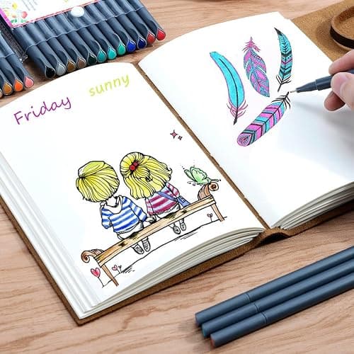 iBayam School Supplies Gifts for Teacher Student Teens Boys Girls Writing Drawing, Back to School Supplies, Colored Pens for Journaling Note Taking, 36 Vibrant Colors, 0.38mm Fine Tip Markers thumbnail 7