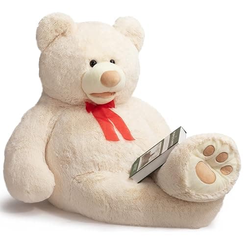 HollyHOME 5ft Giant Teddy Bear Stuffed Animal Huge Teddy Bear Plush with Big Footprints Valentines Gift 5 Feet Beige thumbnail 7