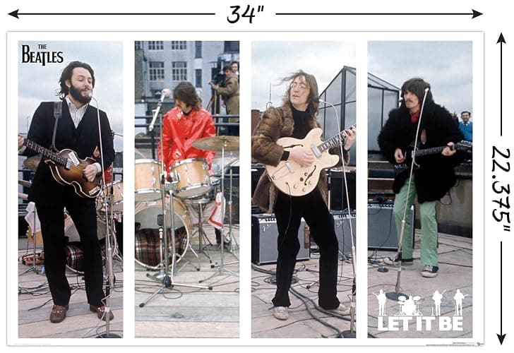 Trends International The Beatles - Let It Be Bars Wall Poster, 22.37" x 34.00", Poster & Mount Bundle thumbnail 3