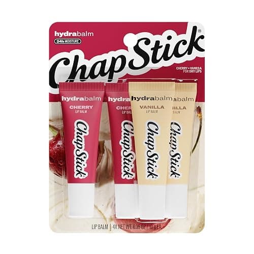 ChapStick HydraBalm Cherry & Vanilla Flavored Lip Balm Tubes, 4-Pack | 0.35 oz each, Ultra Hydrating Formula Made with Jojoba Oil & Shea Butter for 24 Hour Moisture that Repairs Severely Dry Lips - Image 1