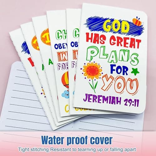 24Pcs Bible Verse Notepads,Mini Religious Pocket Notebooks Motivational Christian Small Inspirational Notepads Journals Gift Bulk Prizes for Kids Teacher School Home Travel Supplies (Bible White) thumbnail 5