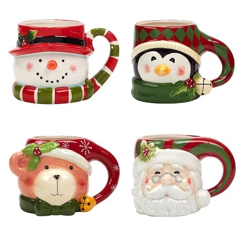 Certified International Holiday 4 Pc. Mug Set, 18 oz., Multicolor - Image 1