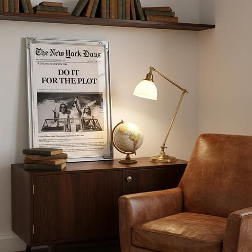 Vintage Attitude Newspaper Print - Black and White Framed Wall Art Poster - Modern Aluminum Frame - Aesthetic & Funny Decor for Room, Office, Dorm (16.7" L x 11.9" W) thumbnail 2