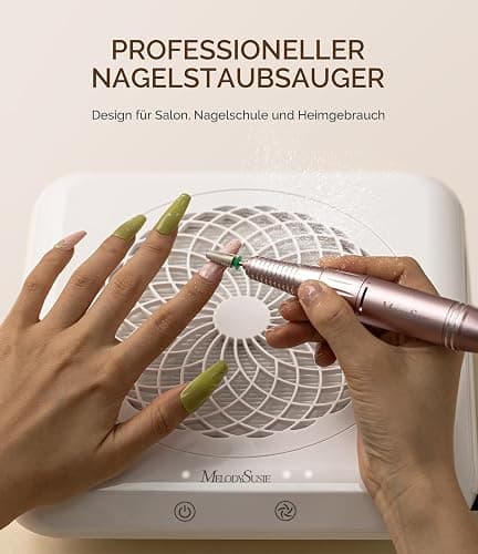 MelodySusie Professioneller Nagelstaubsauger 4500 U/MIN Starker Vakuum Ventilator Staubabsaugung für Nägel Elektrischer Staubabsauger für Acryl-Gel-Nagelpolitur, Geräuscharm, Nagelsalon, SProF thumbnail 2