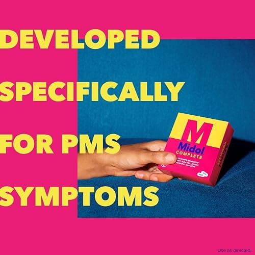 Midol Complete Menstrual Pain Relief Caplets, 40 Count - Provides Cramp, Headache, and Bloating Relief thumbnail 5