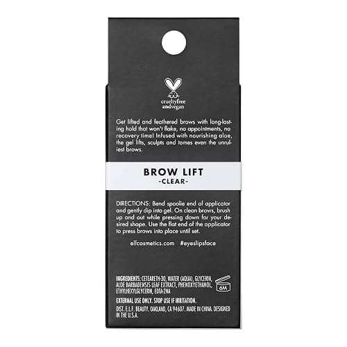 e.l.f. Brow Lift, Clear Eyebrow Shaping Wax For Holding Brows In Place, Creates A Fluffy Feathered Look, Vegan & Cruelty-Free, Clear thumbnail 7