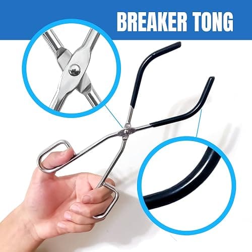 Scientific Lab Tools Pack for Basic Starter, Chemistry Set - Crucible Tongs Lab Spatula Scoop U-Shape Spoon Test Tube Clamps Stainless Steel Forceps Tweezers thumbnail 4