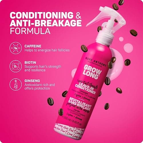 Marc Anthony Leave-In Hair Conditioner Spray for Long & Detangled Hair, Grow Long - Moisturizing & Deep Conditioning Detangler Spray with Biotin For Split Ends, Breakage & Reduces Frizz thumbnail 5