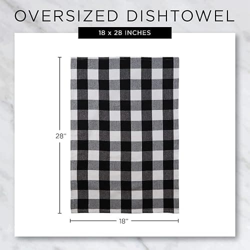 DII Fall Basics Kitchen Dishtowel Collection Printed & Plaid Fall Dish Towel Set, 18x28, Autumn Leaves, 2 Count thumbnail 3