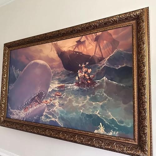 Classic Vintage Deep Gold 43" TV Frame - Compatible ONLY with Samsung The Frame TV (Fits 2021-2026 Models, Model Codes: 43LS03A/B/C/D/FA/HE) thumbnail 9