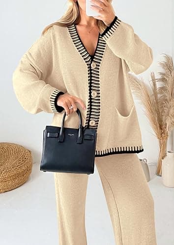 PRETTYGARDEN Lounge Sets for Women Fall 2026 Loungewear 2 Piece Outfits Cardigan Sweaters Track Suit Matching Winter Clothing thumbnail 5
