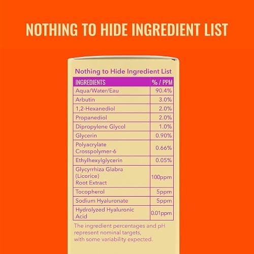 Good Molecules Daily Brightening Serum with Beta Arbutin 3% & Hyaluronic Acid – Brightening Serum for Dark Spots & Uneven Tone, Face Skincare, 1 fl oz (30 ml) thumbnail 6