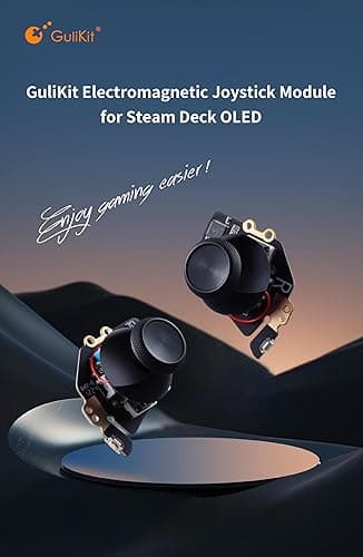 GuliKit Hall Effect Joystick Module For Steam Deck OLED, Electromagnetic Thumbstick Replacement with Original Touch Sensing, No Soldering, One-Key Calibration,Joysticks with Caps(Not for LCD) thumbnail 5