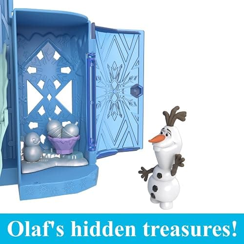 Mattel Disney Frozen Toys, Elsa Stackable Castle Doll House Playset with Small Doll and 8 Pieces, Inspired by the Disney Frozen Movies, Kids Travel Toys and Gifts, JDP23 thumbnail 4