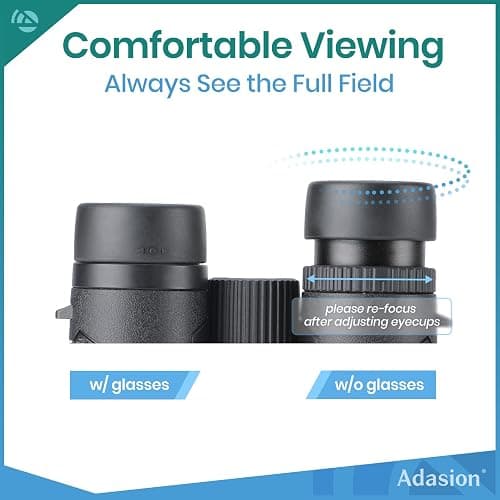 12x42 HD Binoculars for Adults High Powered with Phone Adapter and Tripod, Super Bright BAK4 Prism Waterproof Binoculars for Bird Watching Hunting Hiking Safari Travel Sports thumbnail 6