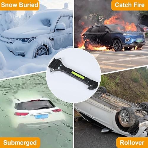 Yiader Car Window Breaker Tool, 2-in-1 Emergency Escape Tool with Window Breaker and Seat Belt Cutter, Safety Emergency Car Escape Tool for Car thumbnail 7