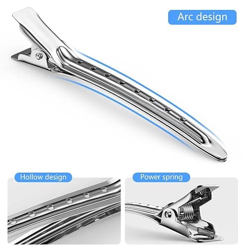 30PCS Metal Alligator Hair Clips, Duck Billed Salon Styling Clips with Holes, Heavy Duty Silver Hair Pins for Women, DIY Bows & Home Use (30 Mixed Sizes) thumbnail 3