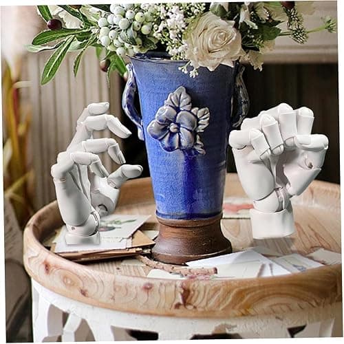 Hand Model, 1:1 Flexible Left And Right Hand Model, Flexible Artist Hand Model, Movable Finger Joints, Home Desk Decoration, Display, Sketching, Drawing, Painting (white, Right Hand)(White,Right hand) thumbnail 2
