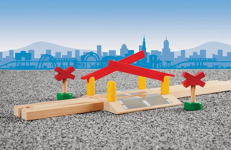 BRIO World 33388-4 Piece Railway Crossing Set | Fun and Interactive Wooden Train Accessory for Kids | Enhances Creativity and Motor Skills | FSC-Certified Eco-Friendly Toy for Ages 3 and Up thumbnail 5