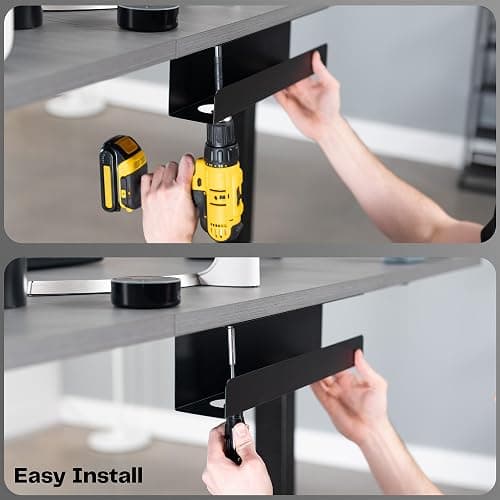 VIVO Under Desk 17 inch Cable Management Trays, Power Strip Holders, Cord Organizers, Wire Tamers for Office and Home, Black, 2 Pack, DESK-AC06-2C thumbnail 8
