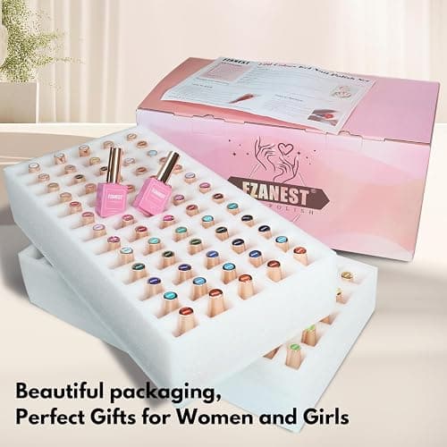 FZANEST Gel Nail Polish Set, 130 Bottles 15ml Full Size Gel Polish Pink Nude Blue Yellow Green Red Colors Kit with Gel Top Base for Nail Salon All Season Nail Gel Soak Off Led UV Nail with Color Chart thumbnail 5