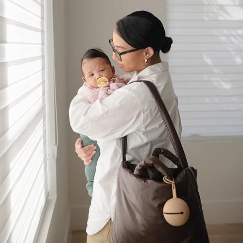 mushie Silicone Pacifier Holder Case (Shifting Sand - Shifting Sand thumbnail 4