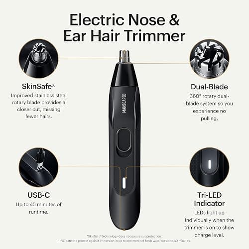 MANSCAPED® The Weed Whacker® 2.0 Electric Nose & Ear Hair Trimmer – 7,000 RPM Precision Tool with Rechargeable Battery, Wet/Dry, Easy to Clean, Improved Stainless Steel Replaceable Blade thumbnail 2